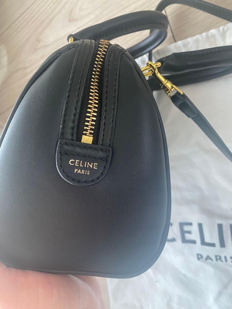 w*様 CELINE スモール ボストン キュイル トリオンフ ハンドバッグ ブ
