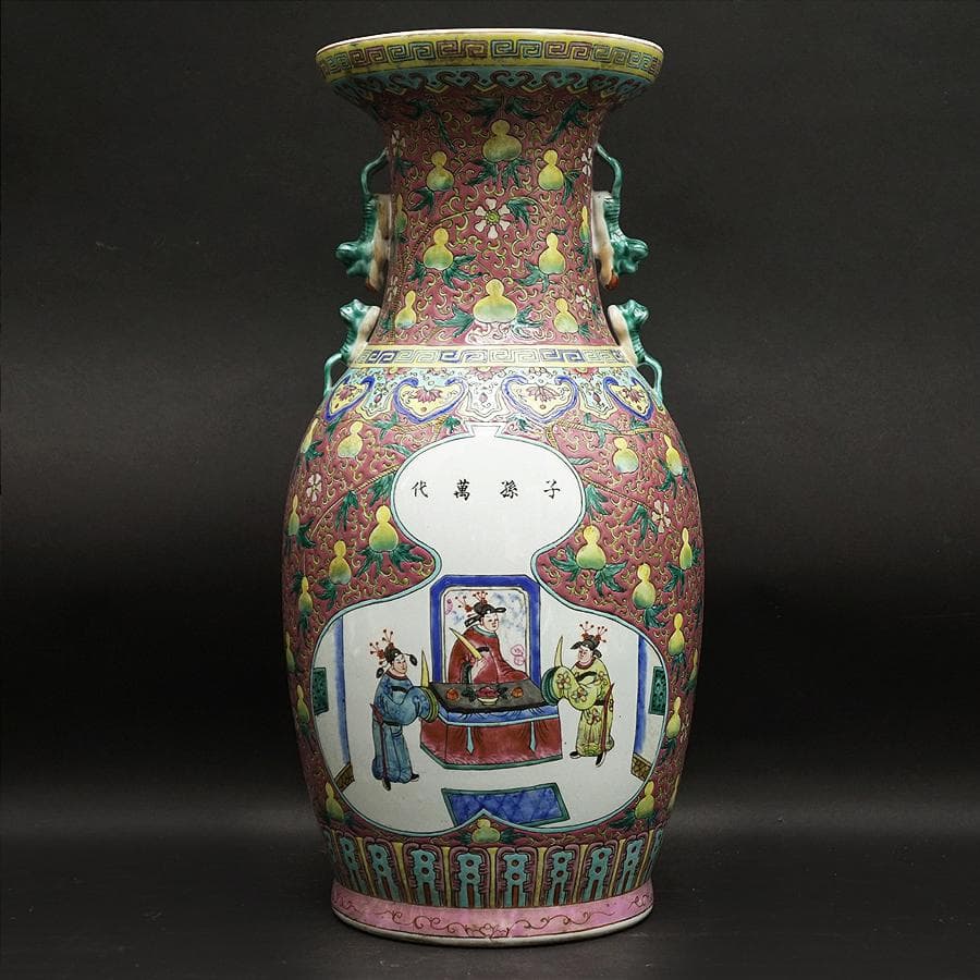 古物】中国楚平作花瓶骨董品