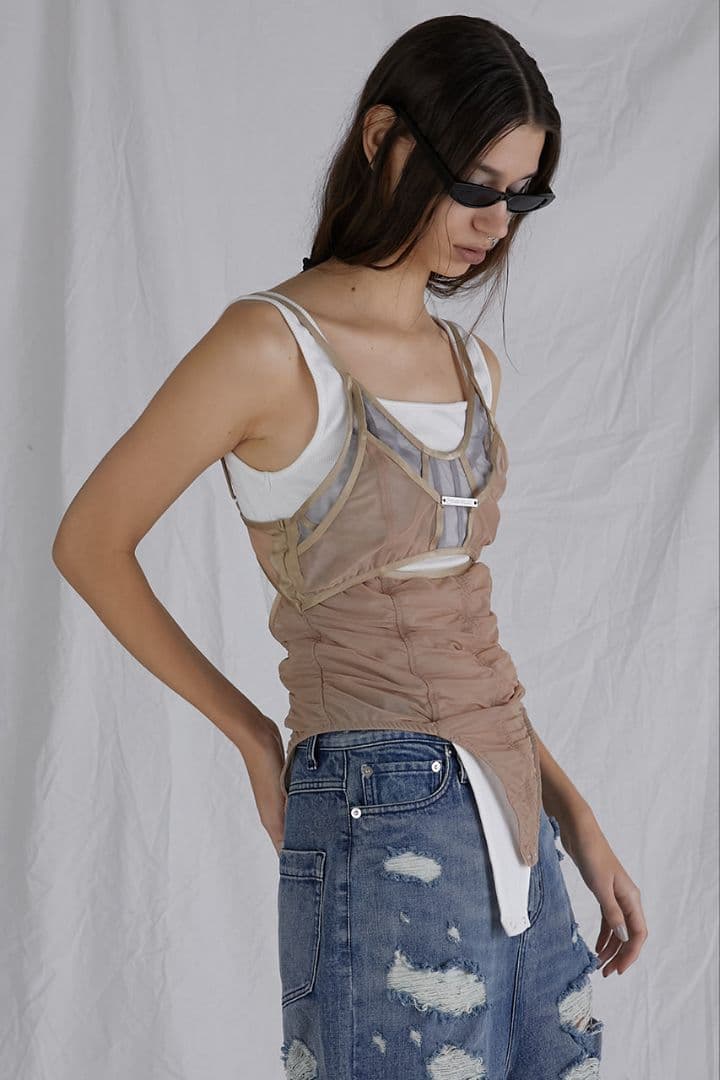 プランク プロジェクト/レイヤードチュールキャミボディスーツ