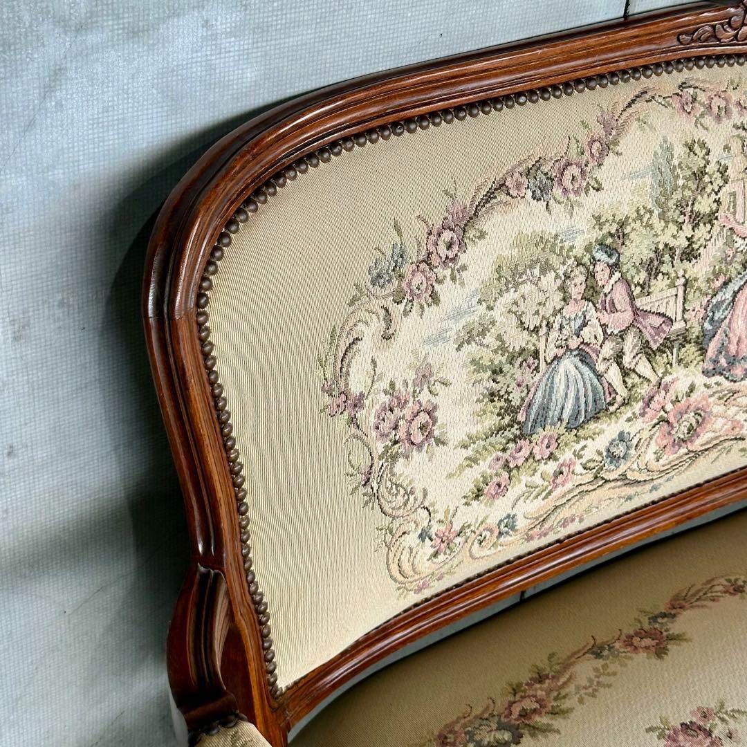 ✦王室気分✦ ロココ調アンティーク イタリア製 ゴブラン織 猫脚