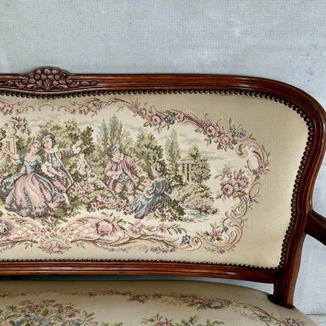 ✦王室気分✦ ロココ調アンティーク イタリア製 ゴブラン織 猫脚