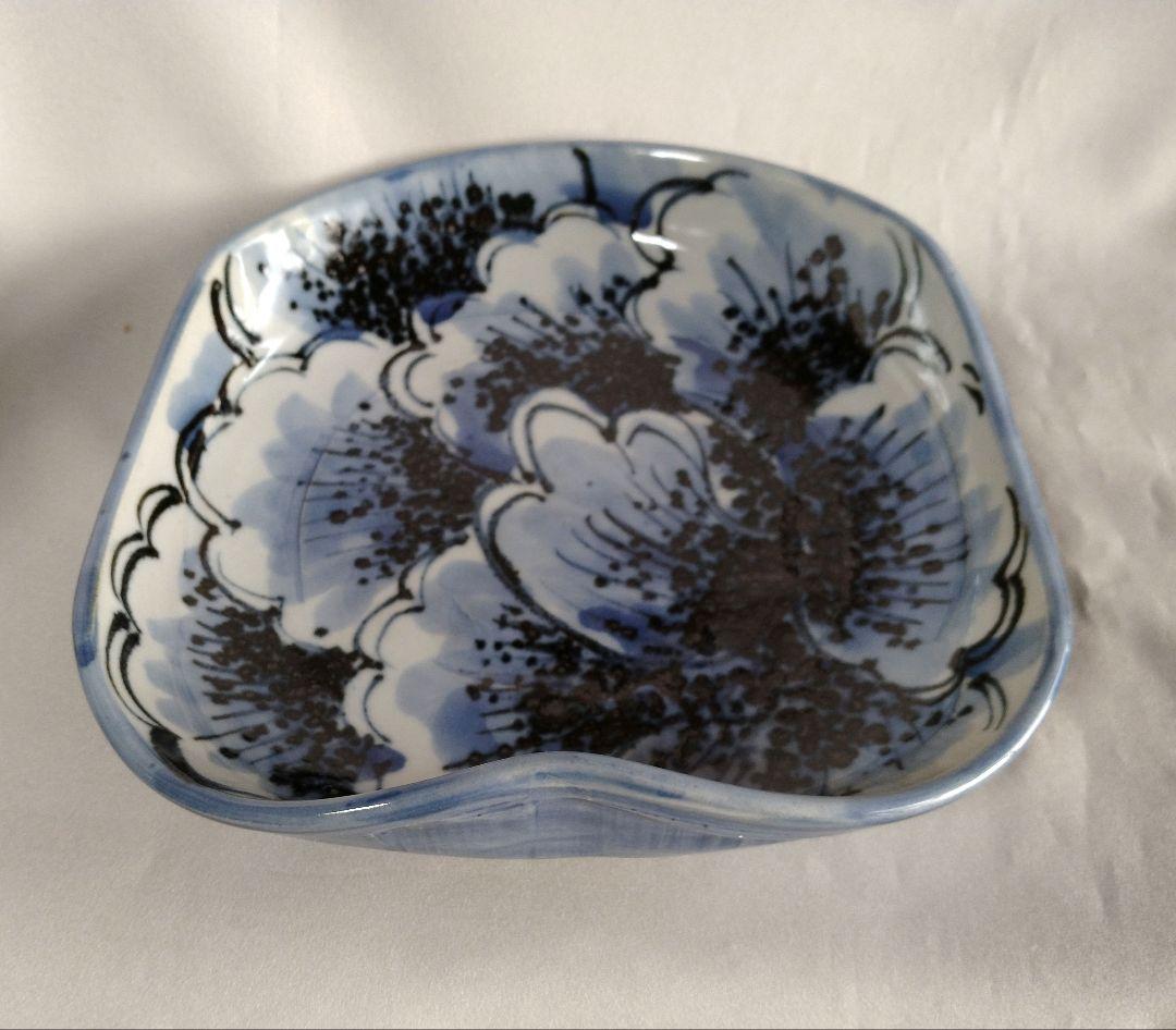 雲泉窯　染付　変形皿　　2枚