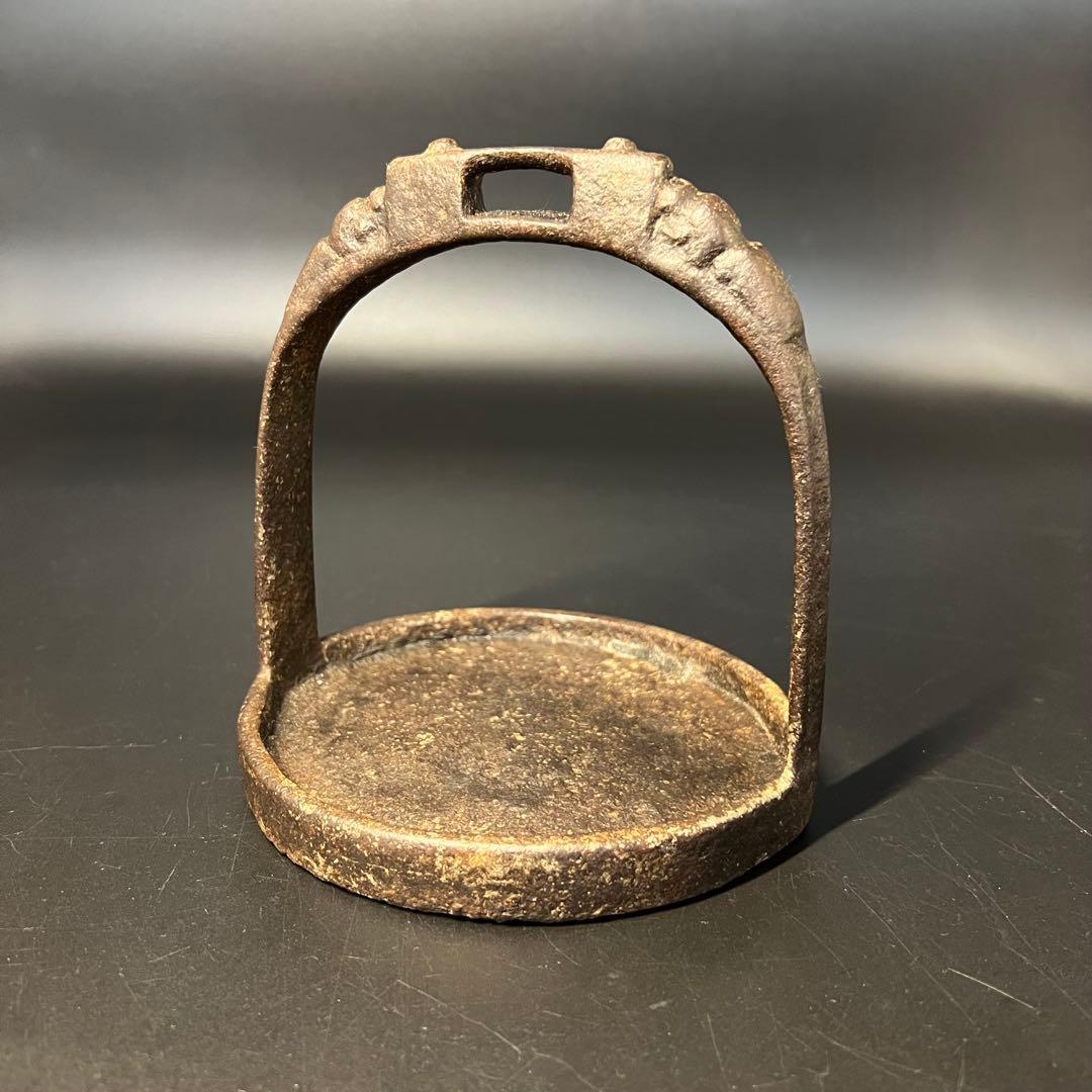 ◎古道具 庵々◎李朝後期 鉄製馬具 李朝 鐙■古道具古美術骨董茶道具華道具武具