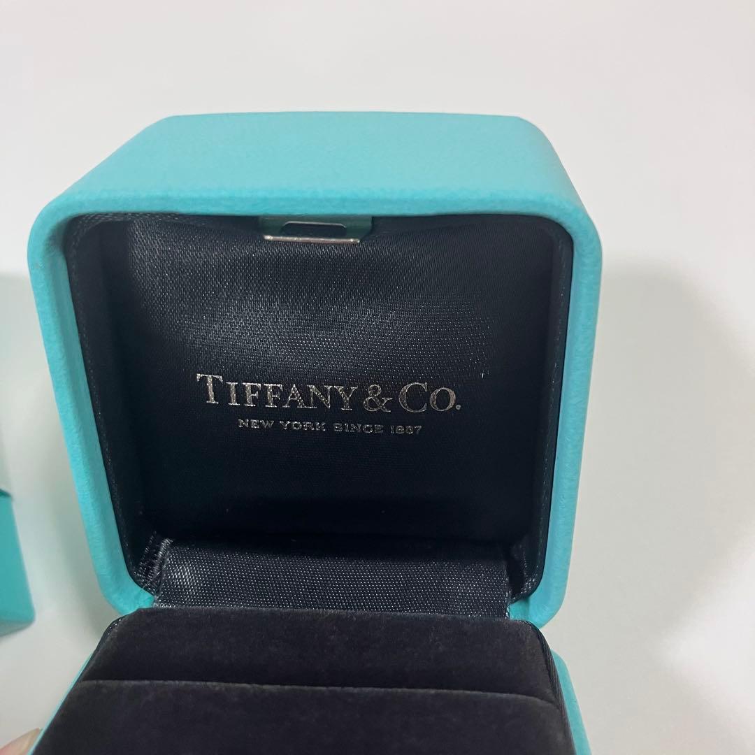 美品 ティファニー ペアリングケース 空箱 指輪入れ 婚約指輪 リボン