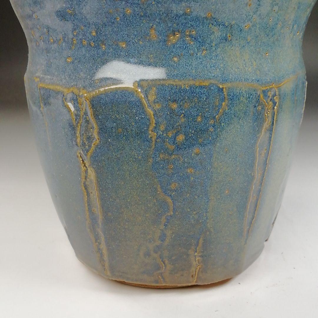 T686 水指 『熊野焼』『細水指』『皿谷実 造』 共箱 茶道具