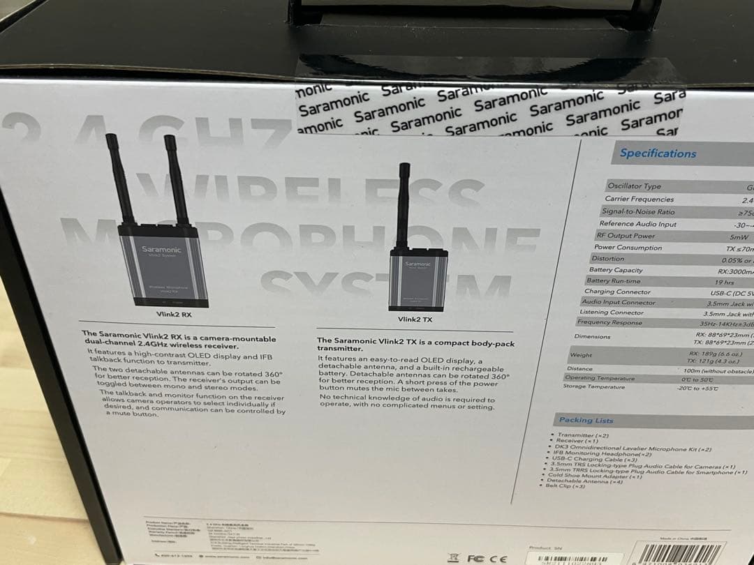 Saramonic Vlink2 Kit2 ワイヤレスシステム