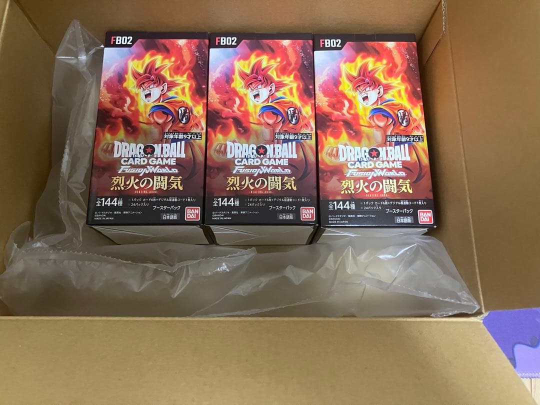 ドラゴンボール カード 烈火の闘気 3BOX テープ付き