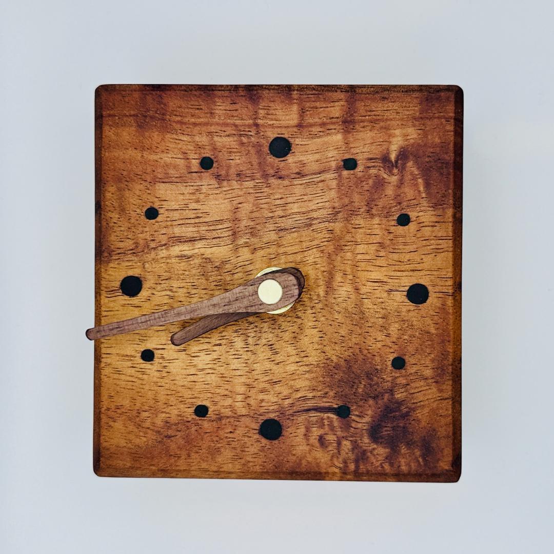 ハンドメイド ハワイアンコアウッド 置き時計 ハワイ コアの時計