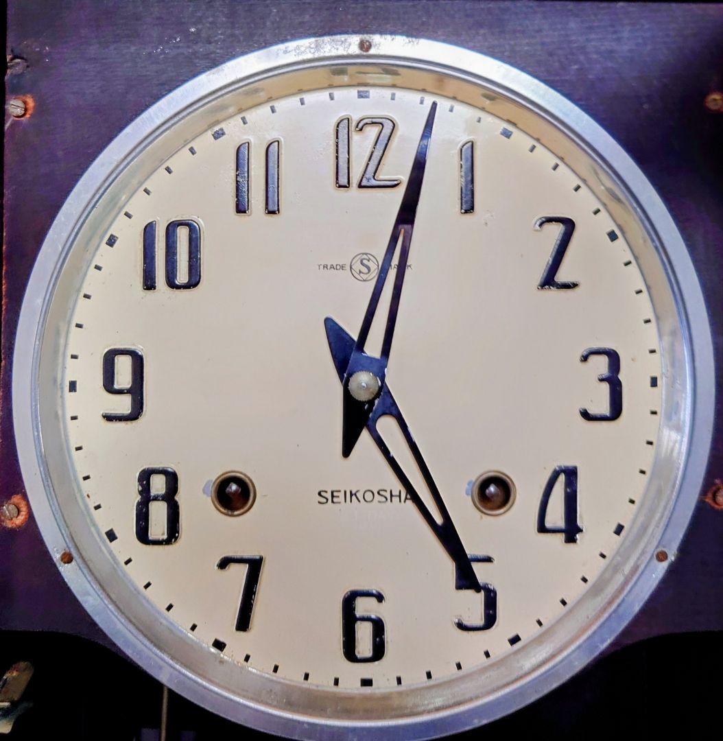 〈完動・美品〉精工舎　宮型ゼンマイ振り子時計　ボンボン時計　古時計掛け時計