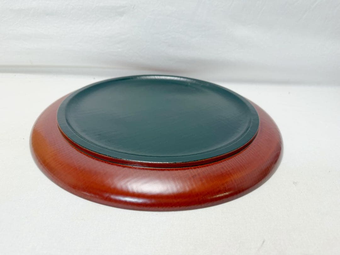 未使用 茶道具 川瀬表完作 三千家好写 三和盆 松竹梅鶴図 漆器 共布 共箱