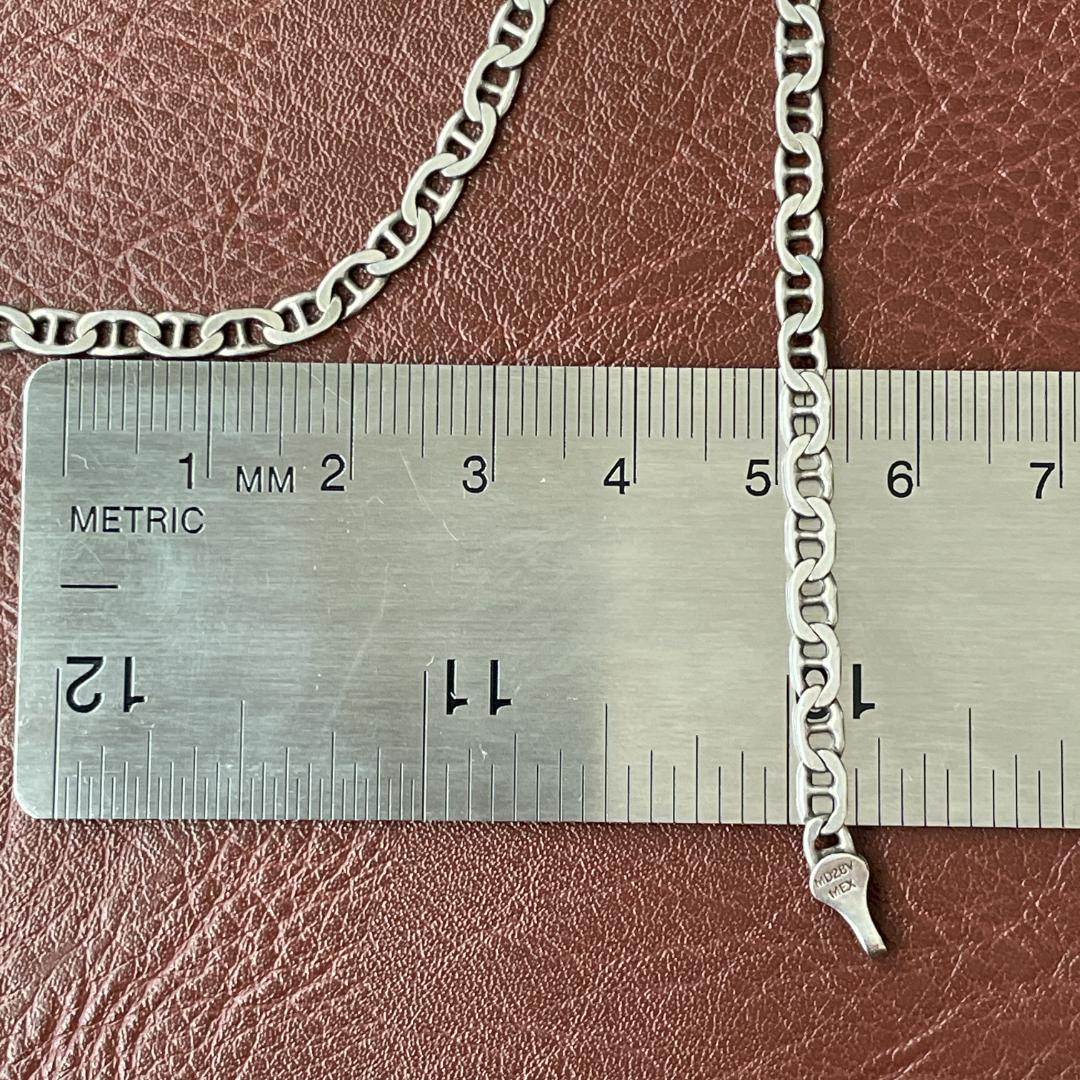 シルバー925 ヴィンテージ アンカーチェーン マリナーチェーン ブレスレット
