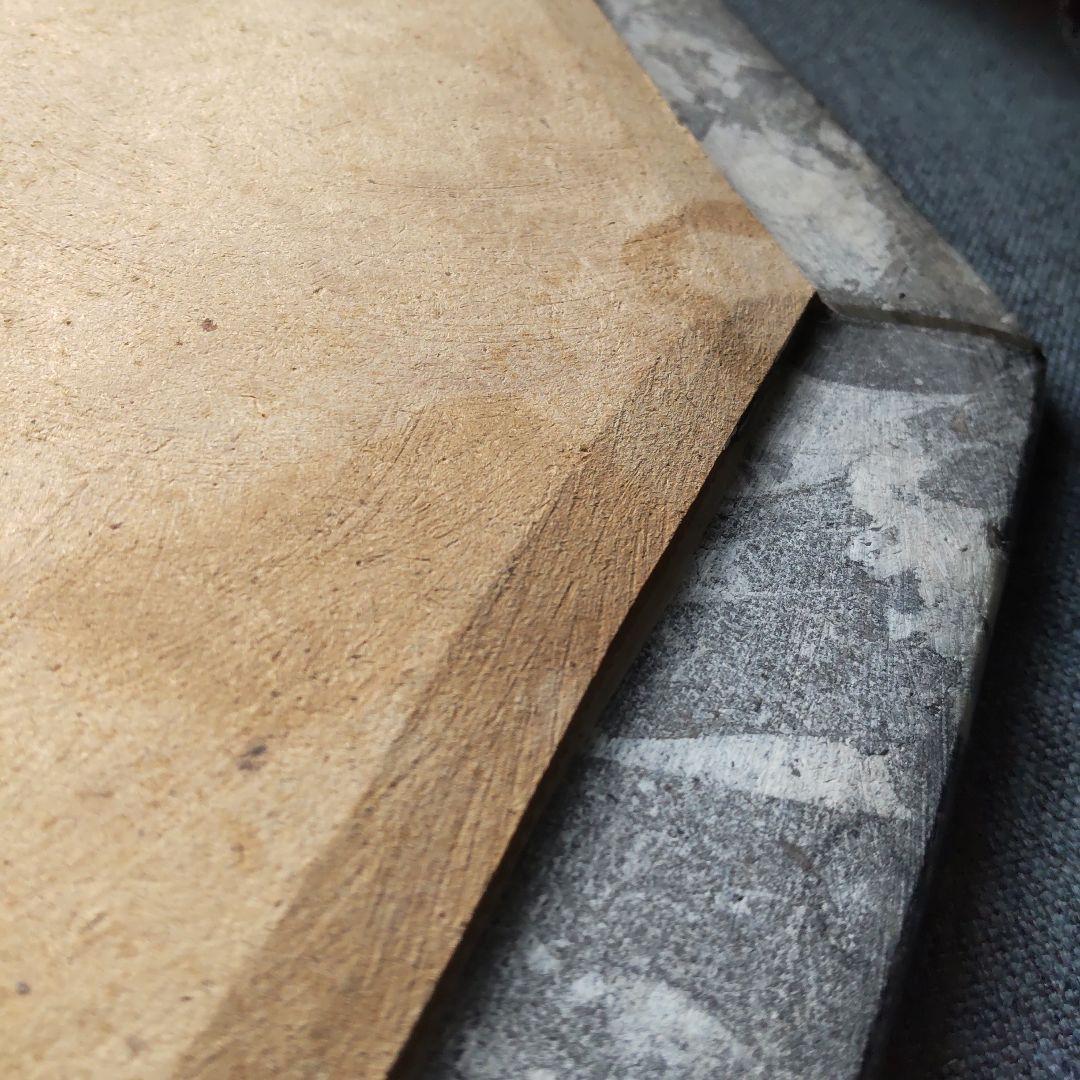 レア！アンモナイト化石 他生物の大理石八角形オブジェプレート！