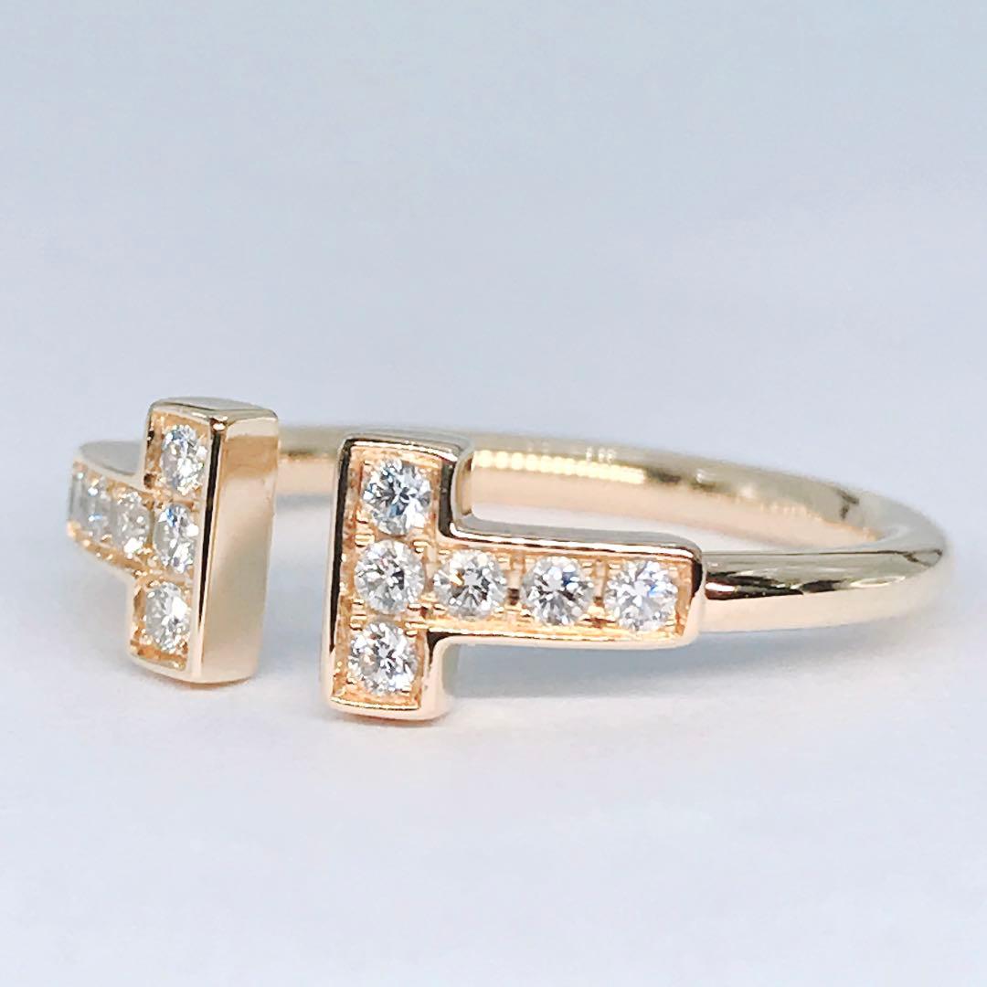 ティファニー Tワイヤー ダイヤモンド リング 750 K18 イエロー 現行品