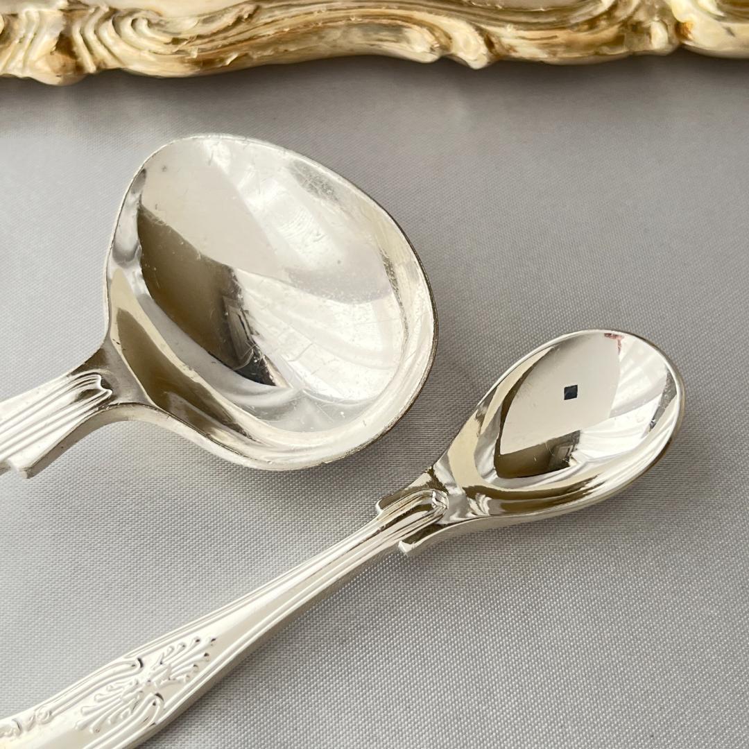 【英国】 キングスパターン ミニサーバー 3本【シルバープレート】