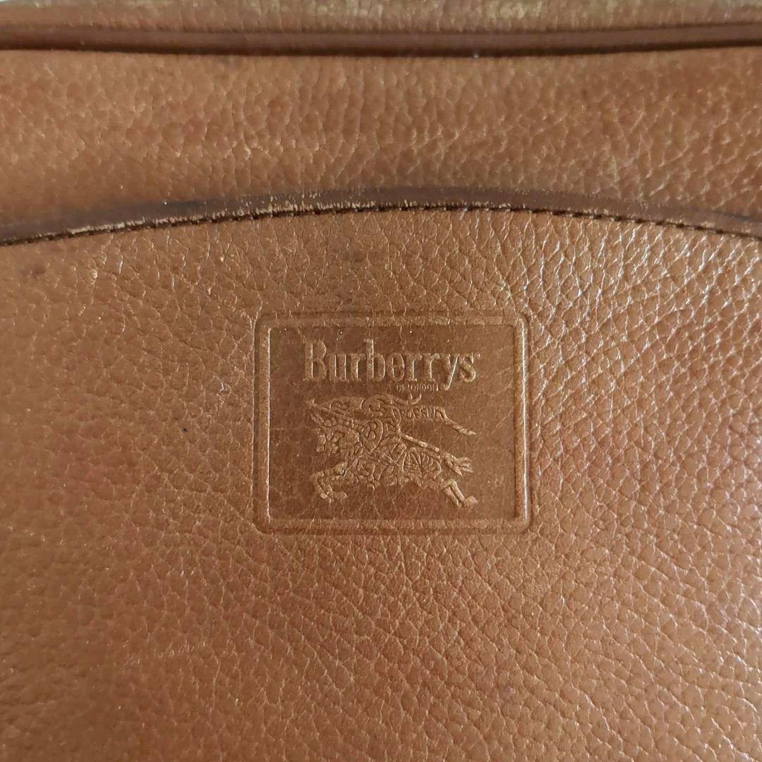 バーバリーズ ショルダーバッグ ホースロゴ ノバチェック柄 ロゴ型押し シボ革