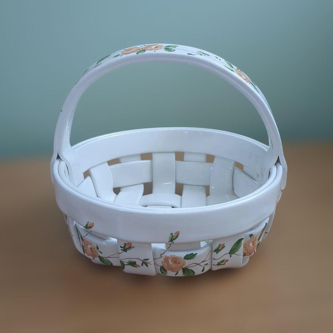 イタリア製 陶器製フルーツバスケット ハンドペイント 置物 - メルカリ