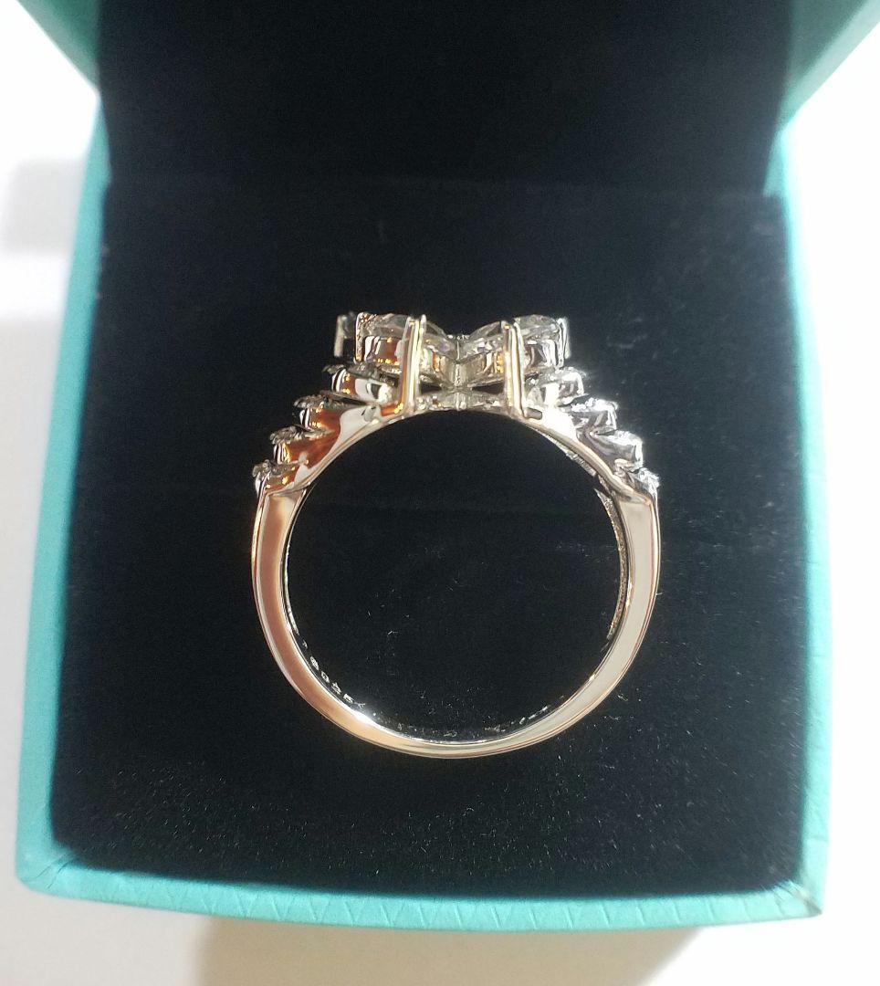 Haruページ！最高級ソナダイヤモンド　3Dバラフライリング