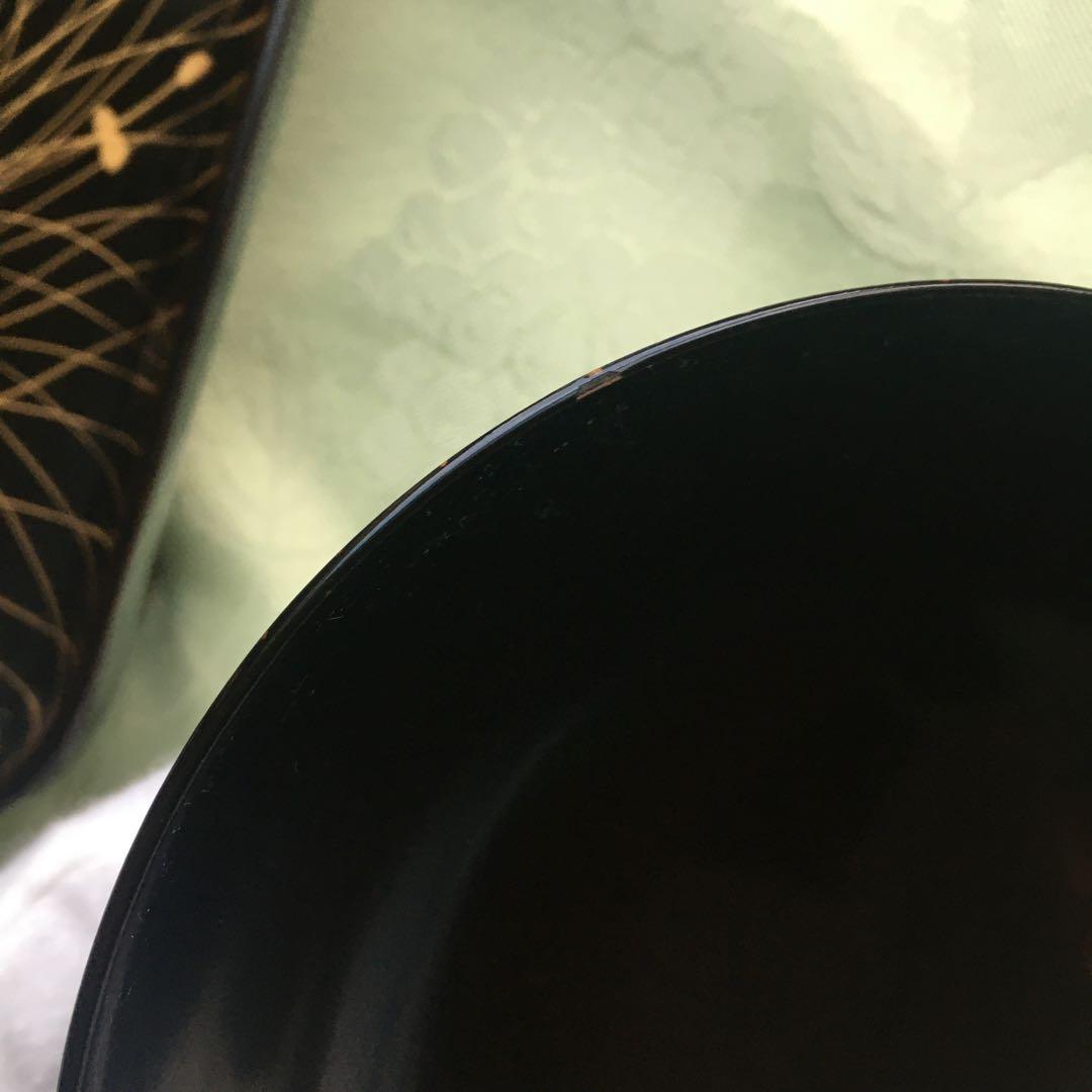 逸品　極上春の七草蒔絵　四方脚付膳　蓋付碗セット　C