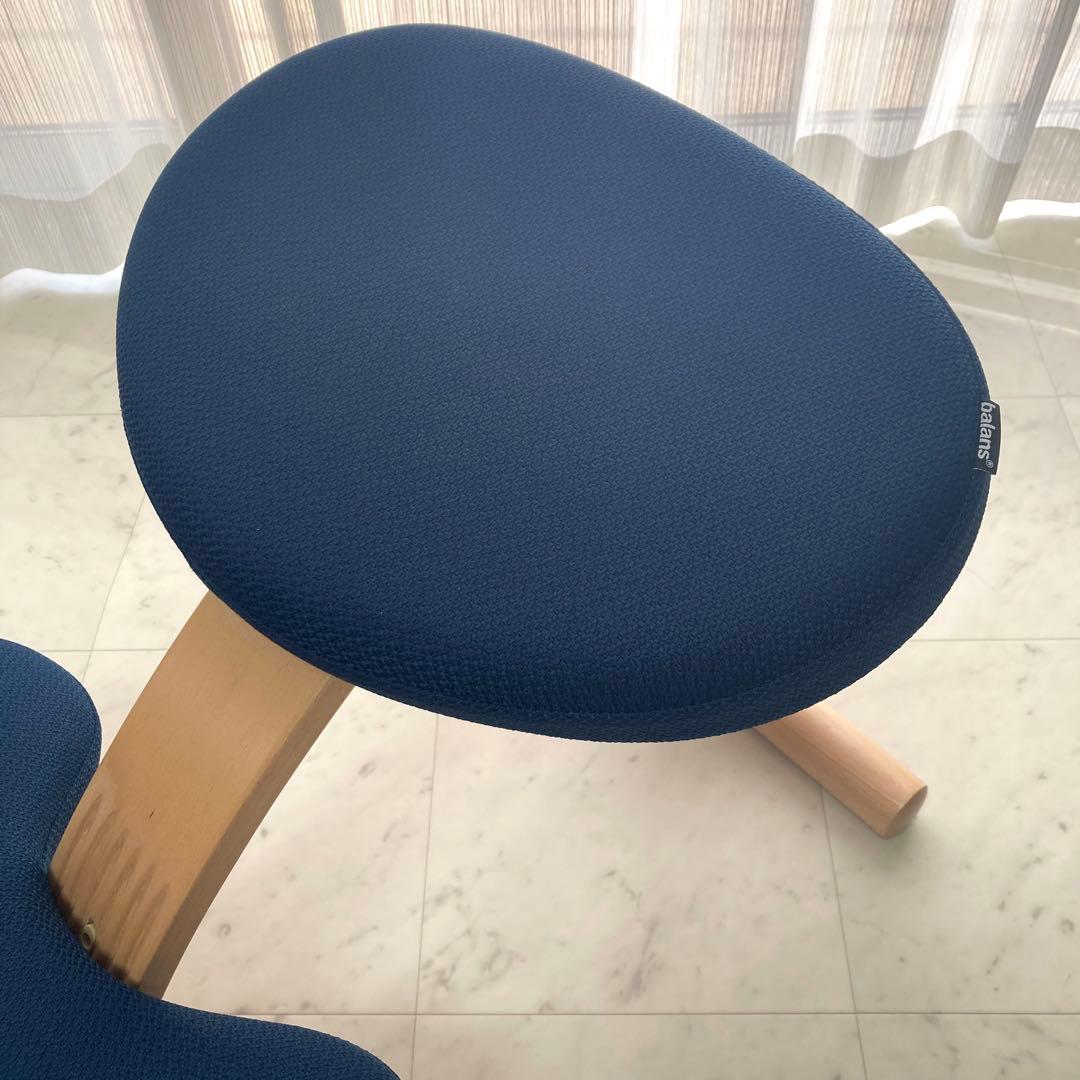 美品balance Easy バランスイージー (カバー付き) チェア ネイビー 極