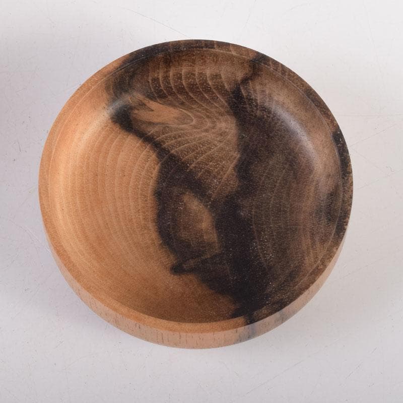 茶道具 天然木 黒柿製 きれいな木目の棗 時代箱 V 8356