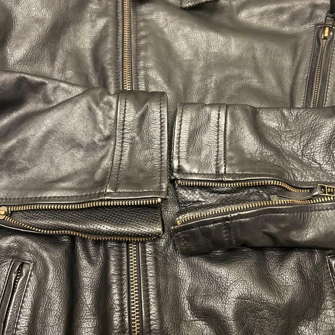 BLACK CAFE LONDON バイク ライダース レザー ジャケット 58
