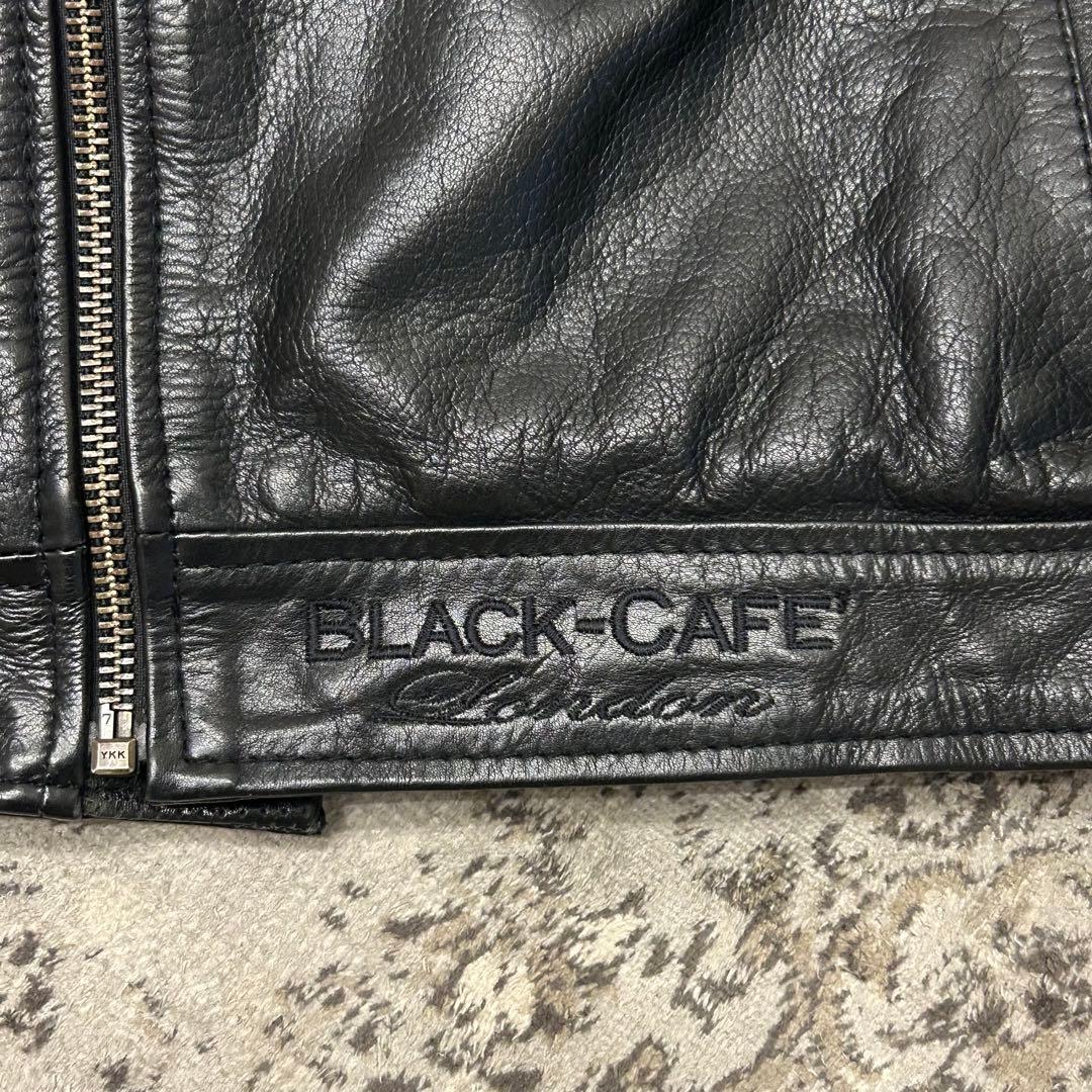 BLACK CAFE LONDON バイク ライダース レザー ジャケット 58