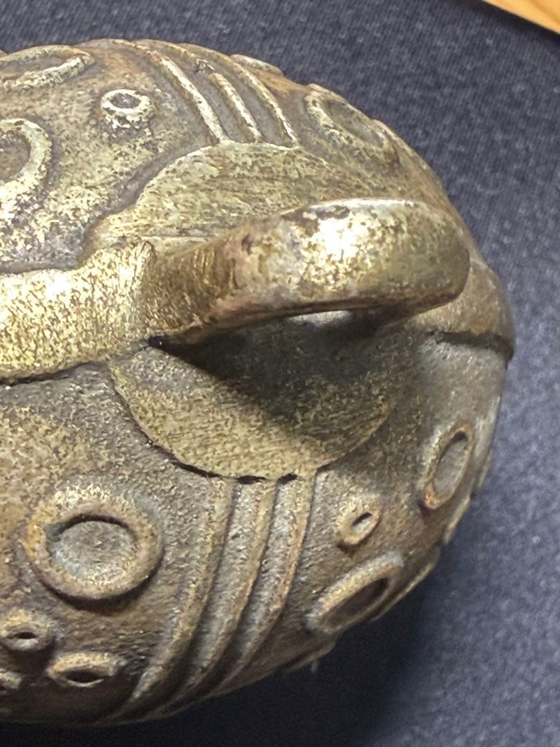 李朝 古民具 大型 鳥鈴 白銅 朝鮮別銭文様 希少 骨董 古銭 民藝 時代物