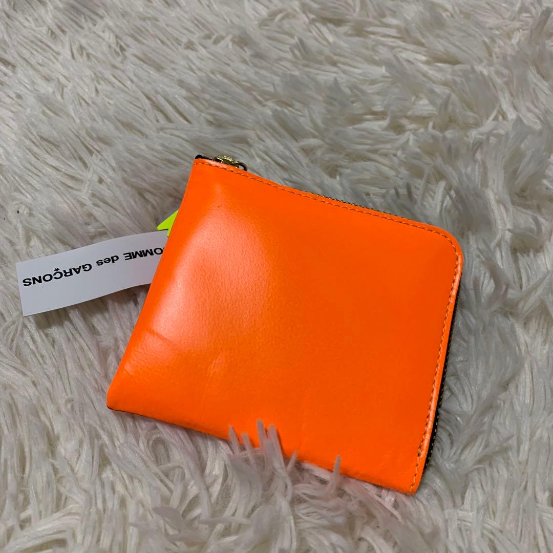 コムデギャルソン SUPER FLUO 財布　オレンジ/ピンク　SA3100SF