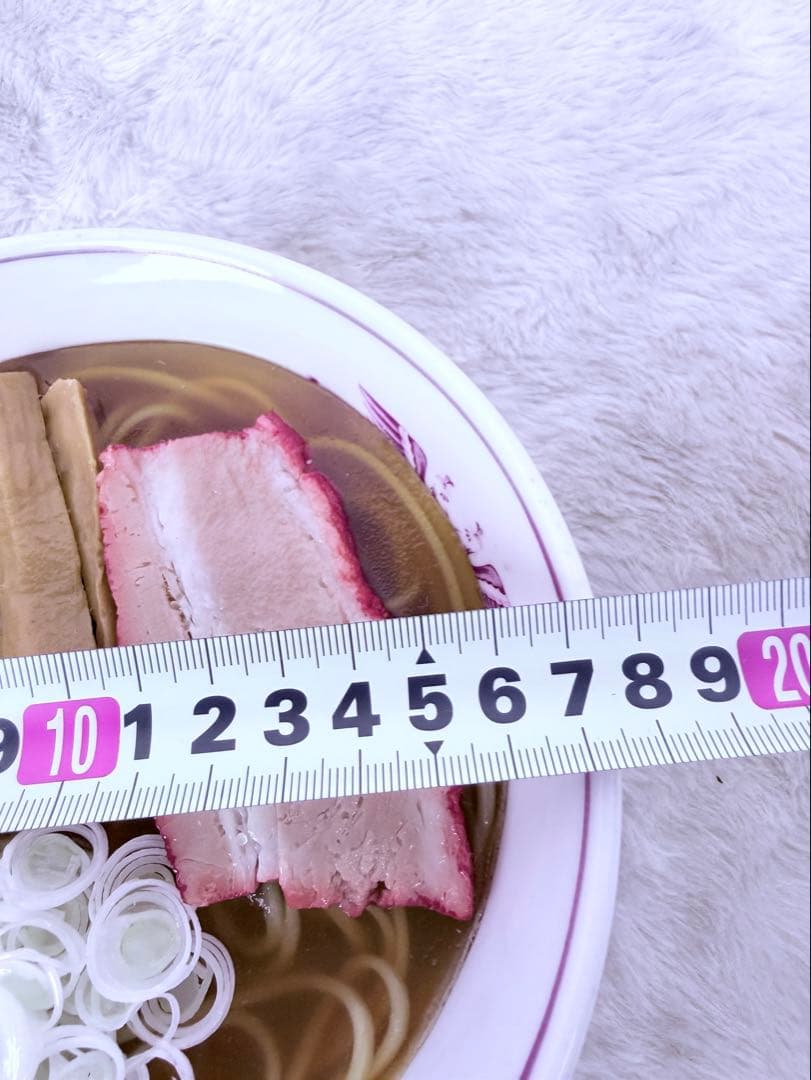 食品サンプル】かわいいミニラーメン 昭和レトロ 醤油味風 直径17.5cm