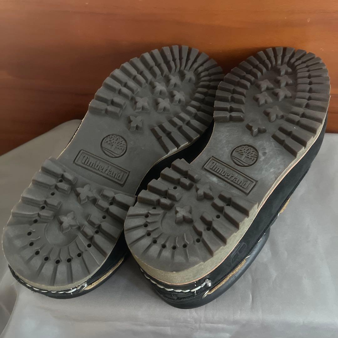 ティンバーランド ブラックレザー デッキシューズ 19529 25cm