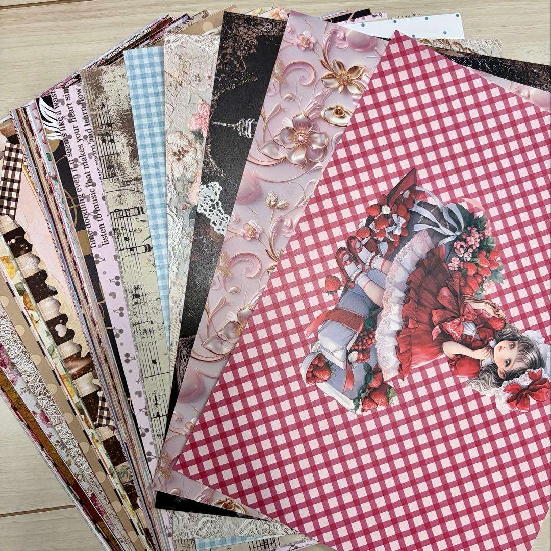 最終値下げ 海外マステ コラージュ素材 デザインペーパーなど大量