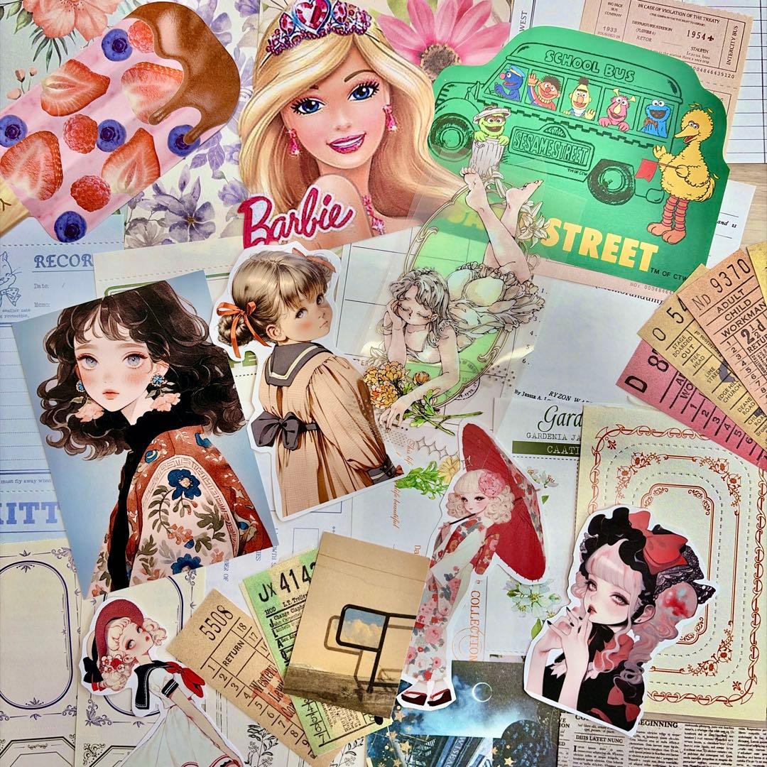 最終値下げ 海外マステ コラージュ素材 デザインペーパーなど大量