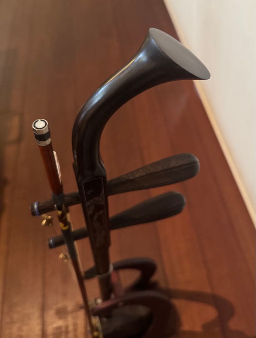 名師堂 黒檀 二胡 弓あり ケース付き 中国弦楽器