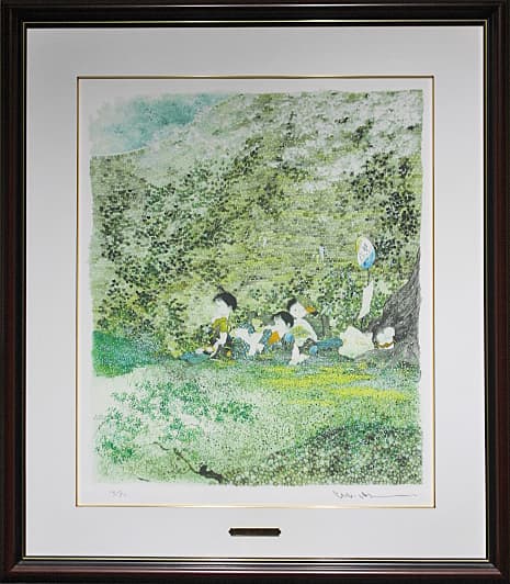 中島潔 【春ふたたび】大版 リトグラフ