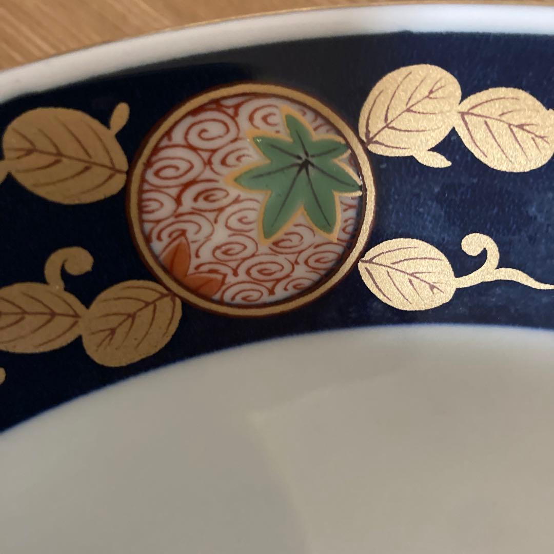 陶器九谷造鉢金彩手描き鳳凰鶴亀盃洗希少品レア