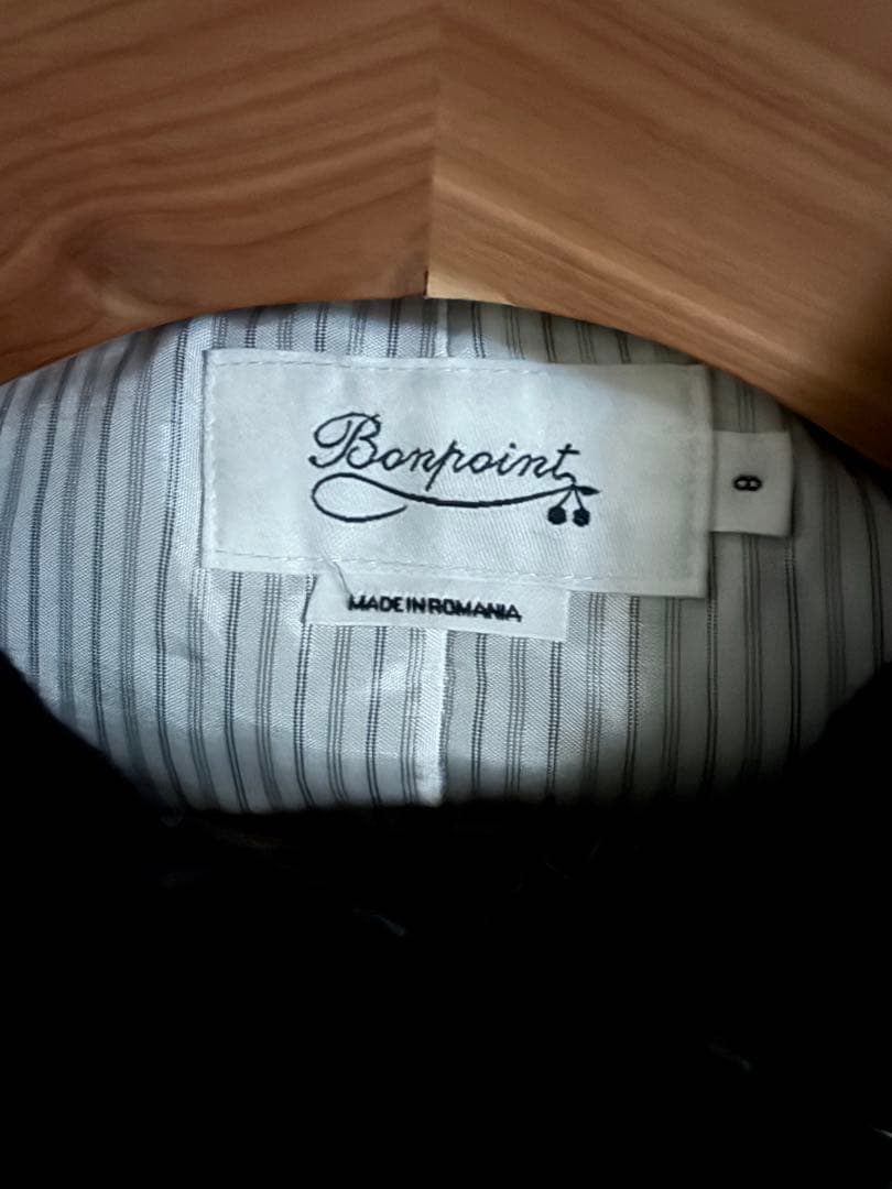 Bonpoint（ボンポワン）ネイビーフリル付き襟コート8A/130 - メルカリ