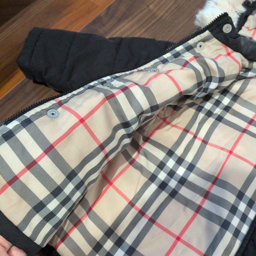 BURBERRY ブラックダウンコート フード付き　取り外し可能