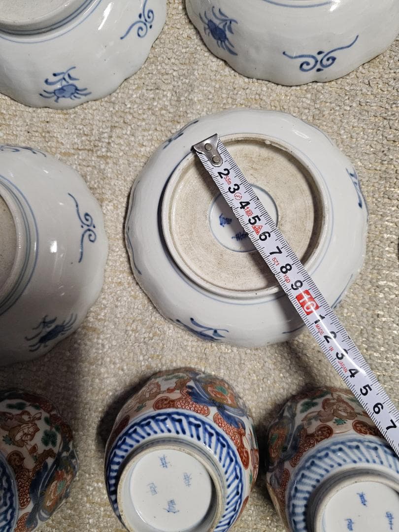 と*も様 年末奉仕 離れ物 幕末明治伊万里 7寸皿2枚 なます皿6客 向付4客