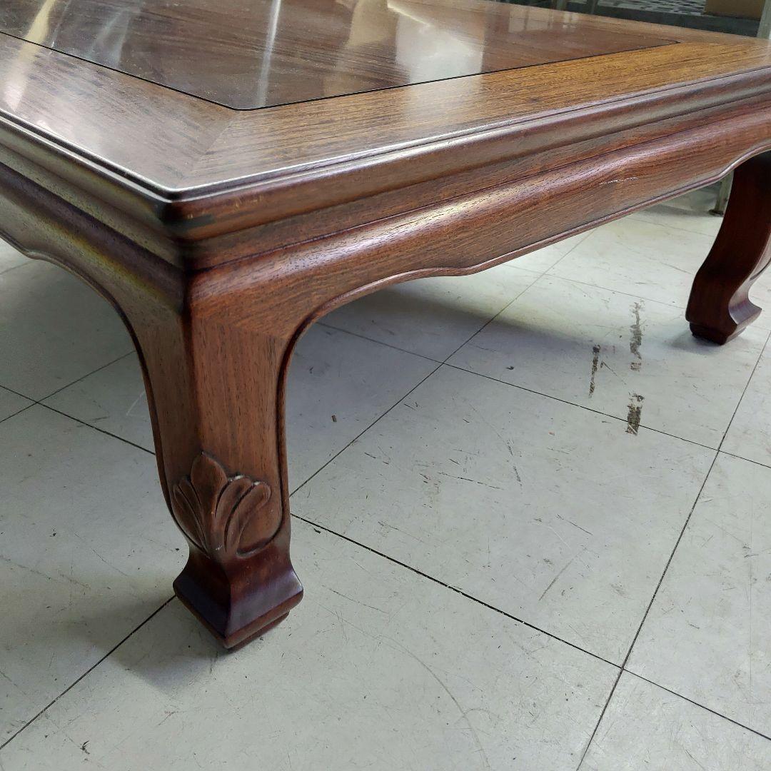 中森喜三郎作 座卓 花梨 天然木 座敷机 ローテーブル 作家物 伝統工芸