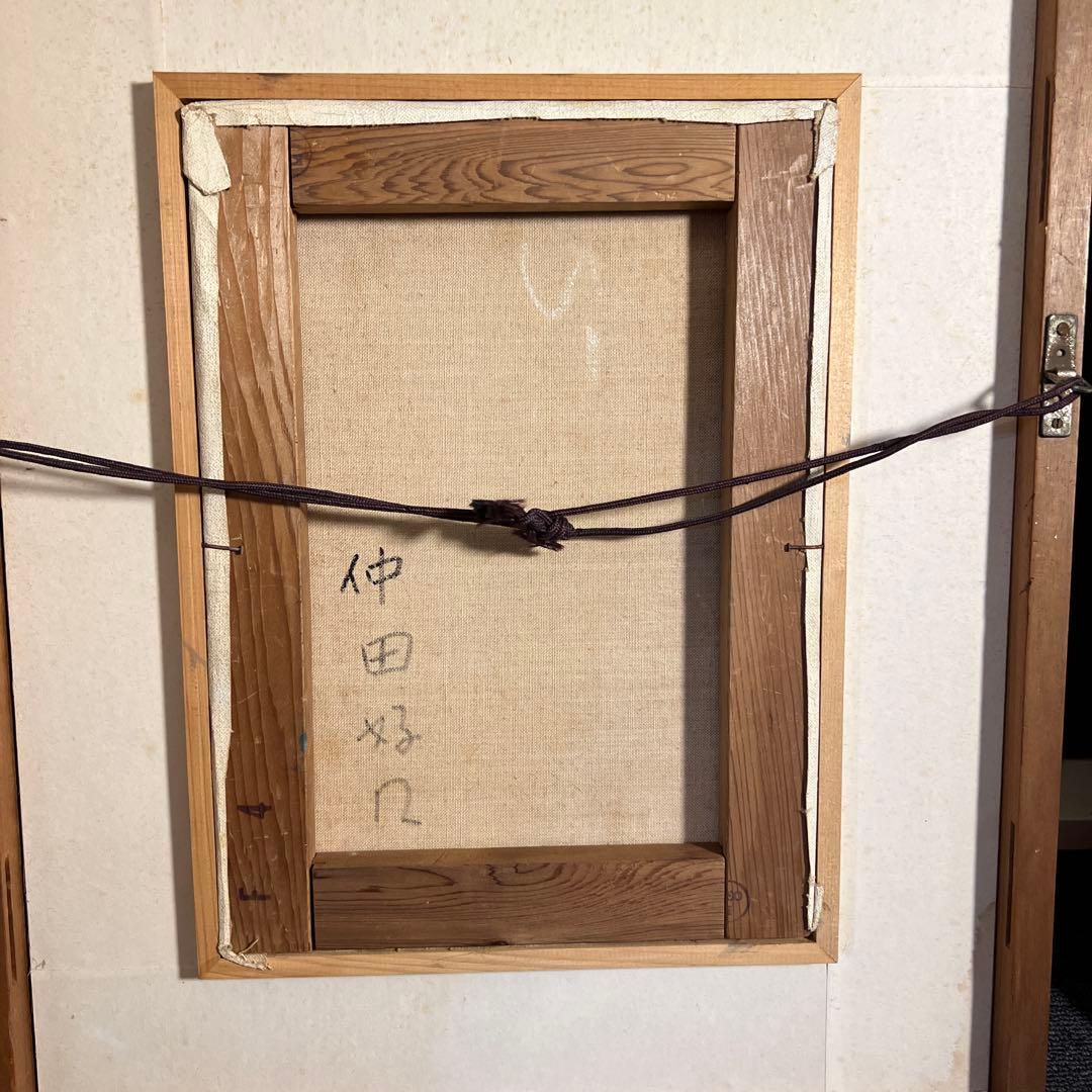 仲田好江 バラの花束 油彩画