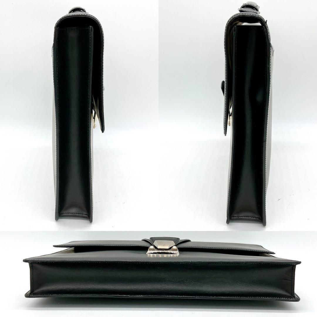 【Cartier】ビジネスバッグ　ブリーフケース　レザー　ブラック