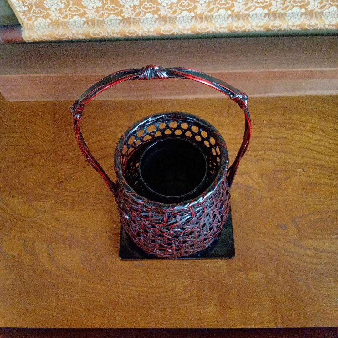 籃胎漆器　花籠