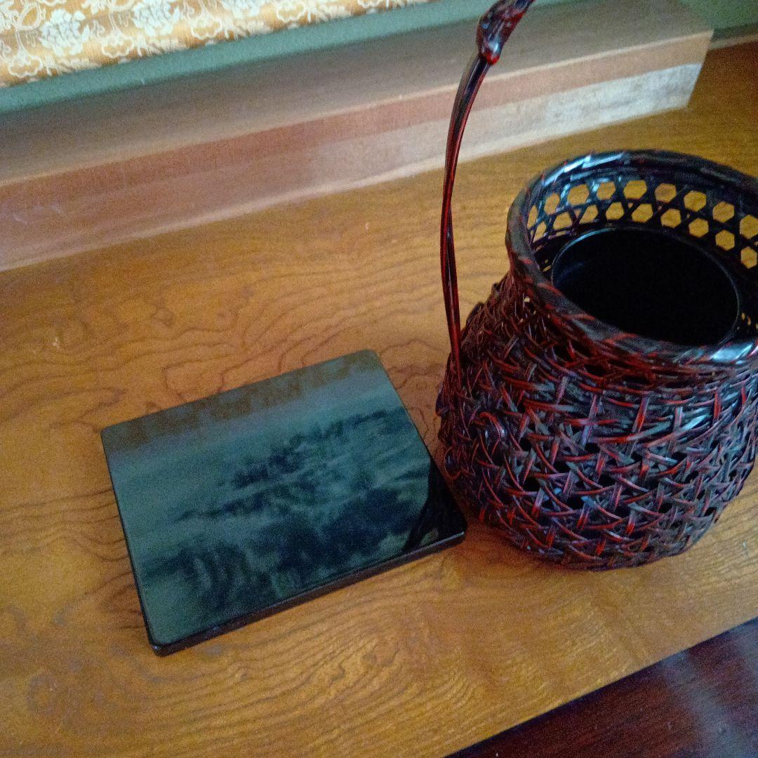 籃胎漆器　花籠