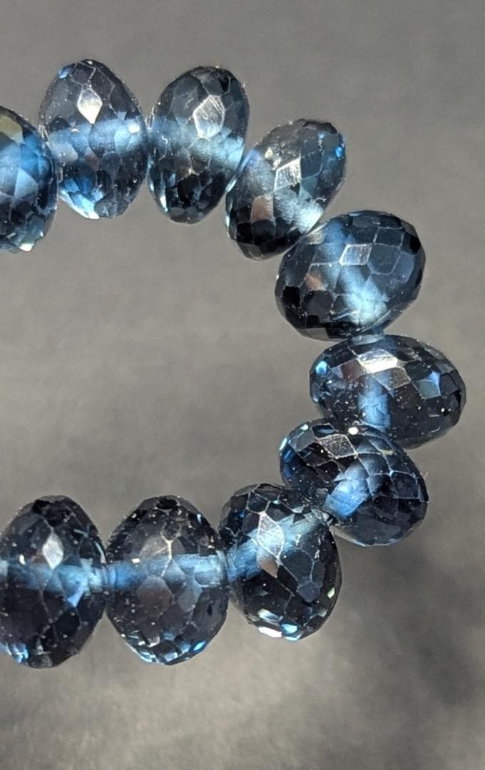 【Yu select】【極上】ロンドンブルートパーズ カットブレスレット