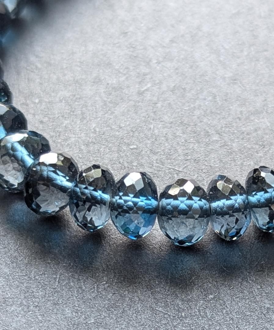 【Yu select】【極上】ロンドンブルートパーズ カットブレスレット