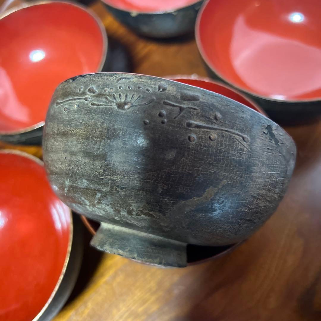 吸物椀　蓋付絵柄富士山10客