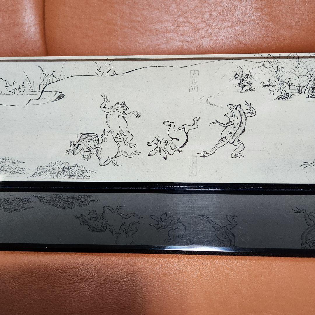 巻物スタンド付き】国宝鳥獣人物戯画 縮小絵巻物 高山寺蔵 便利堂