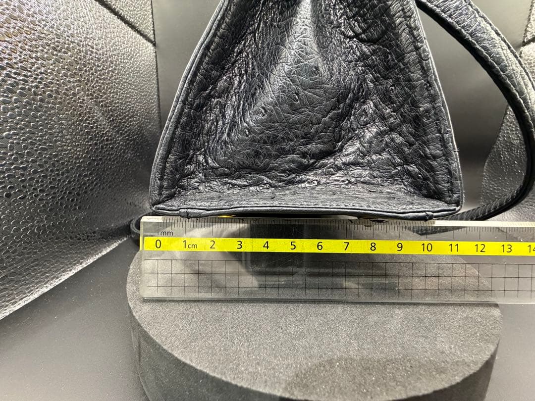 【値下げ】オーストリッチ ブラック ハンドバッグ