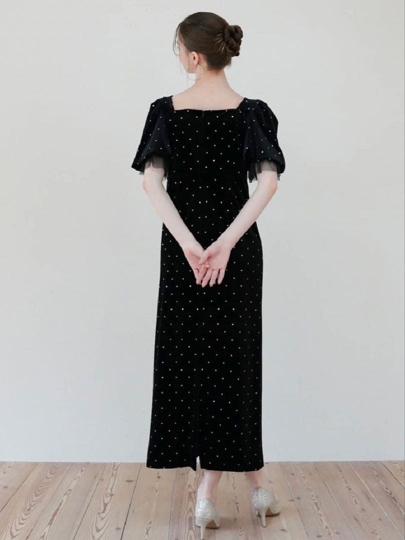 acka bijou dot velours dress サイズ2
