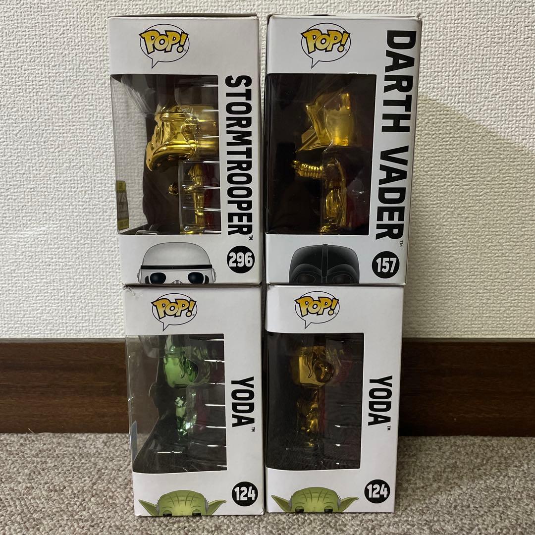 【限定4種】ファンコポップ スターウォーズ クロム ヨーダ ベイダー トルーパー